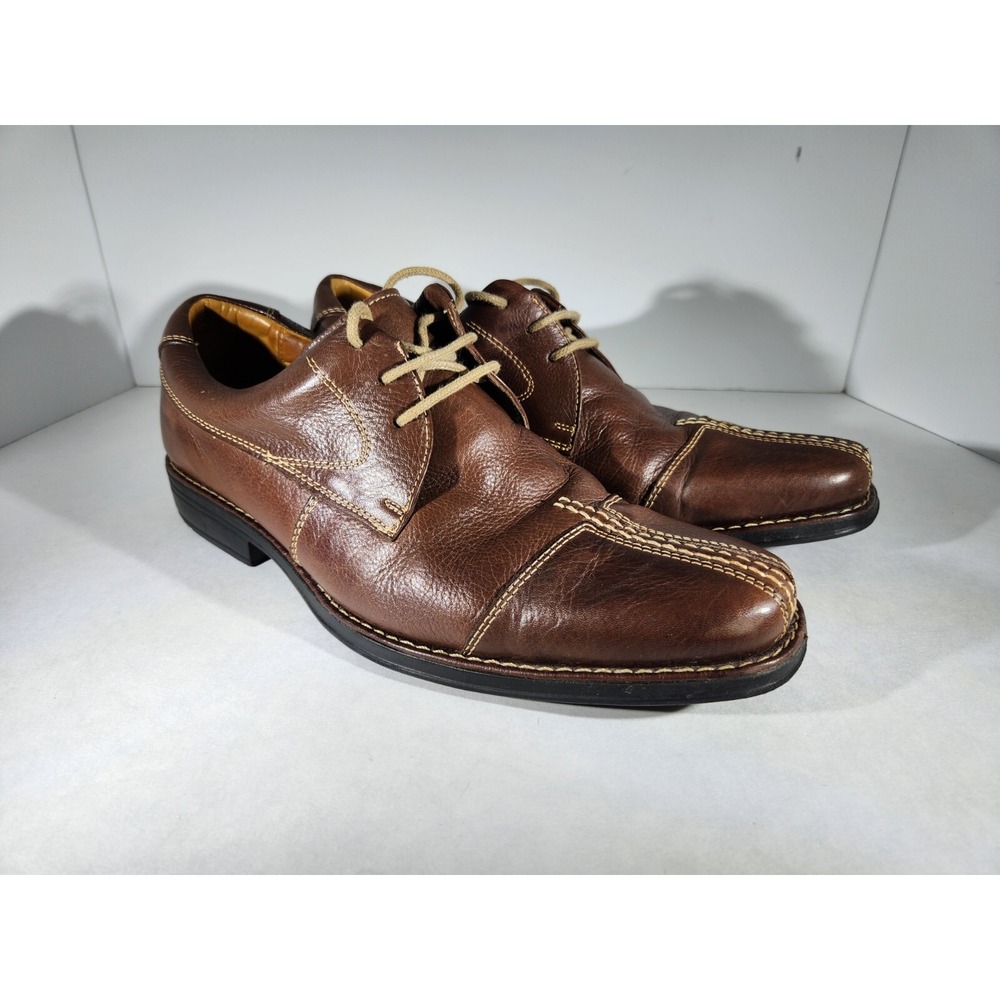 Men's 8 Sandro Moscoloni Brazilian SOFT Brown Leather Split Toe Lace Up Oxfords